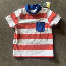 Boden Kids Red, White, And Blue Rash Guard Size 3-4Y Colorful Swim Shirt Fitted