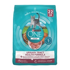 Purina ONE High Protein Dry Cat Food, Plus Urinary Tract Health Formula,22 lbBag