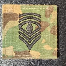 US Army OCP Rank Hook Loop Patch - Enlisted E8 First Sergeant