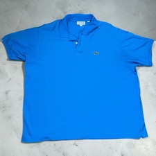 Lacoste Mens 3XL Blue Polo Shirt Short Sleeve Classic Fit Crocodile Logo Cotton