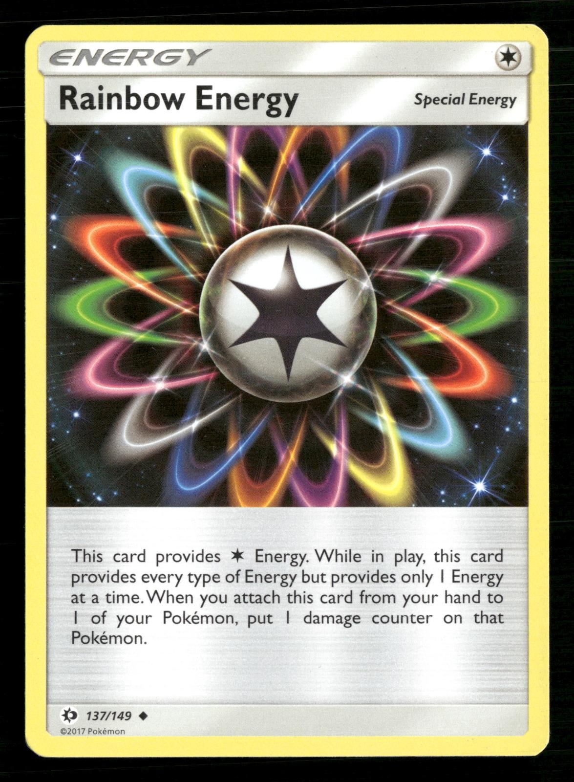 Rainbow Energy 137/149 Uncommon SM Base Set Pokemon Lightly Played