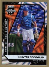 2021 Panini Elite Extra Baseball Rookie Auto Turn of The Century Hunter Goodman