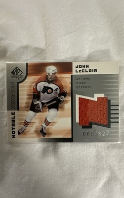 2001-02 SP Authentic - Notable Numbers John LeClair #NN-JL /627 (MEM)