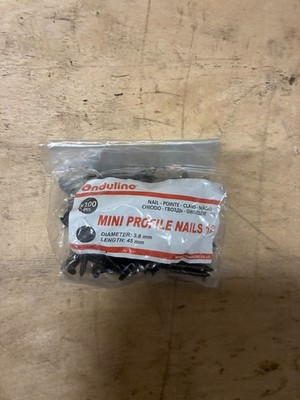 Onduline Mini Profil Dachnägel 3,8 mm x 45 mm schwarz - 3 Packungen (300 Nägel)