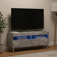 Led-Tv-Schrank Arnhem 100 X 35 X 43 Cm Betongrau Holzwerkstoff
