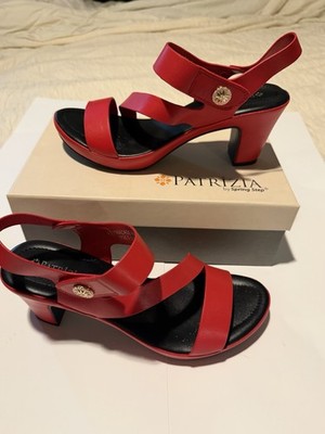 Patrizia by Spring Step Asymadade Red Heeled Sandals Women s Size 41 NIB