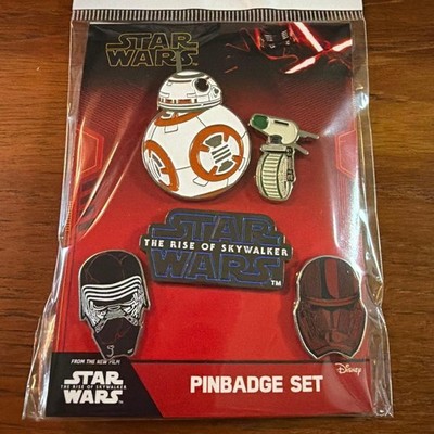 Star Wars Skywalker Saga Dawn Pin Badges 5pc Set 14+ Vintage Brand Pinback