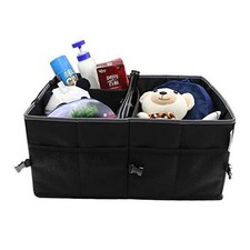E-Z Travel Collapsible Multi-Compartment Car Trunk gray storage organizer