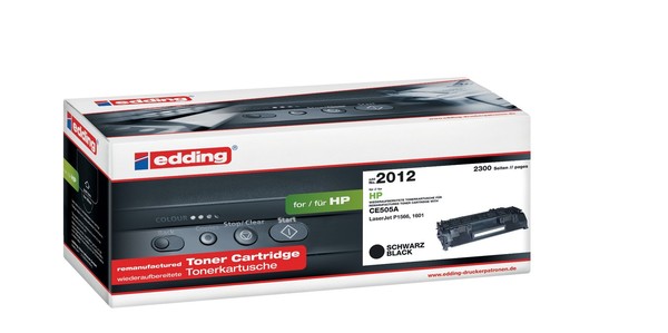 Edding Toner EDD-2012 - Schwarz - Reichweite 2300 Seiten - Ersetzt HP 05A (CE505-image