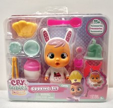 Cry Babies Magic Tears Coney Cooking Set Doll Figure Playset New 11 Accessories