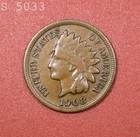 1908-S Indian Head Cent "VF" *Free S/H After 1st Item*