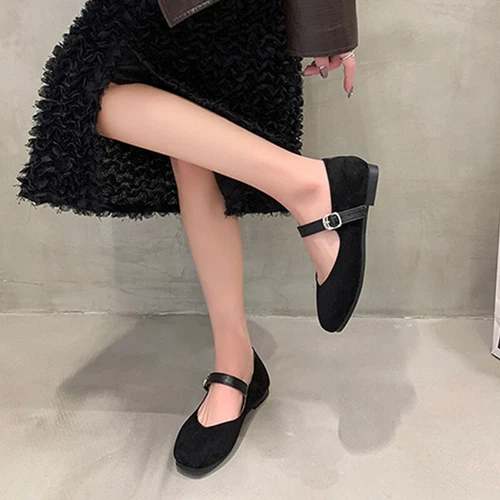 Ballerine donna slip on scuola Mary Jane punta tonda decolte comode ragazza passeggio - Foto 8 di 27