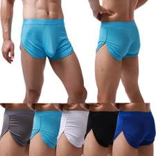 Men's Mesh Boxer Shorts Breathable Arrow Pants Inner Pouch Boxer Trunks Low Rise