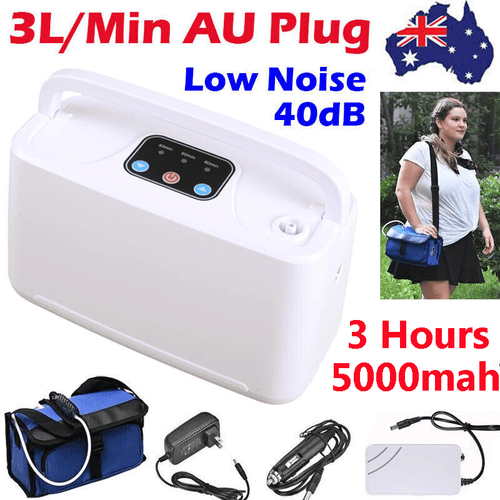 3L/Min Oxygen-Concentrator Machine Rechargeable Battery For Home Outdoor Car Use
