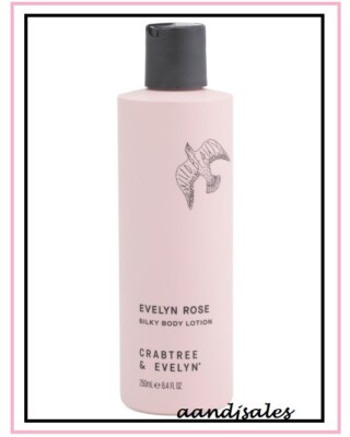 New Crabtree & Evelyn Evelyn Rose Silky Body Lotion 8.4 fl oz / 250 ml