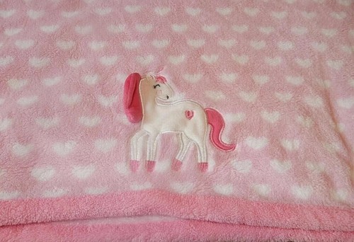 3C !WOW! 30x40 LN PARENT'S CHOICE Pink Plush Unicorn Crib baby Blanket Comforter