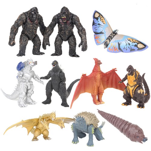 10pcs Godzilla Vs King Kong Mothra Anguirus Figures Model Toys Cake Topper Gift Ebay