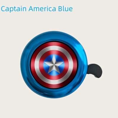 Fahrradklingel Captain America    Blau mit Schild-Motiv
