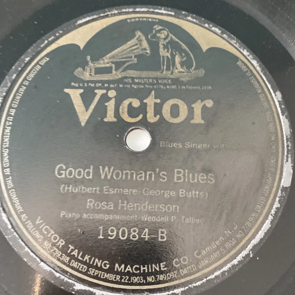 BLUES Rosa Henderson 78 rpm VICTOR 19084 I'm Broke Fooling With You 1924 V Foto 3 de 4