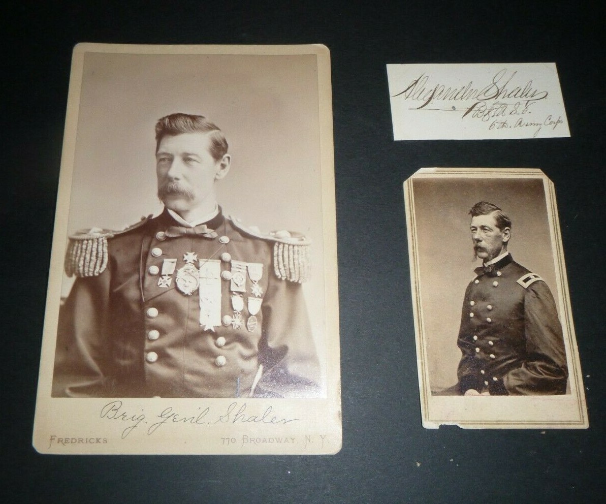 General Alexander Shaler group - cdv, Cabinet Photo & signature- CMH