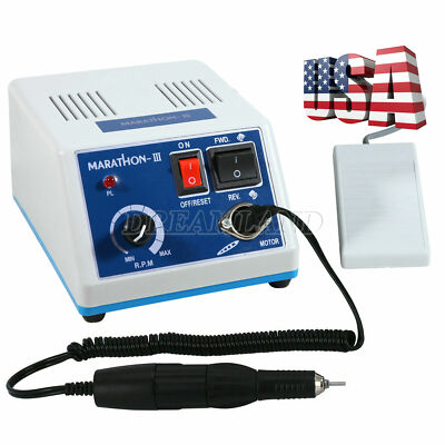 Dental Lab MARATHON-III Electric Micromotor /Polishing 35K RPM Handpiece /Burs