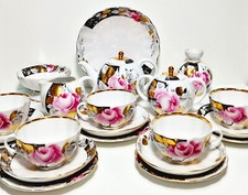 LFZ Lomonosov Porzellan USSR Teeservice für 5 Per.21-teil. "Ein Abend im Garten"