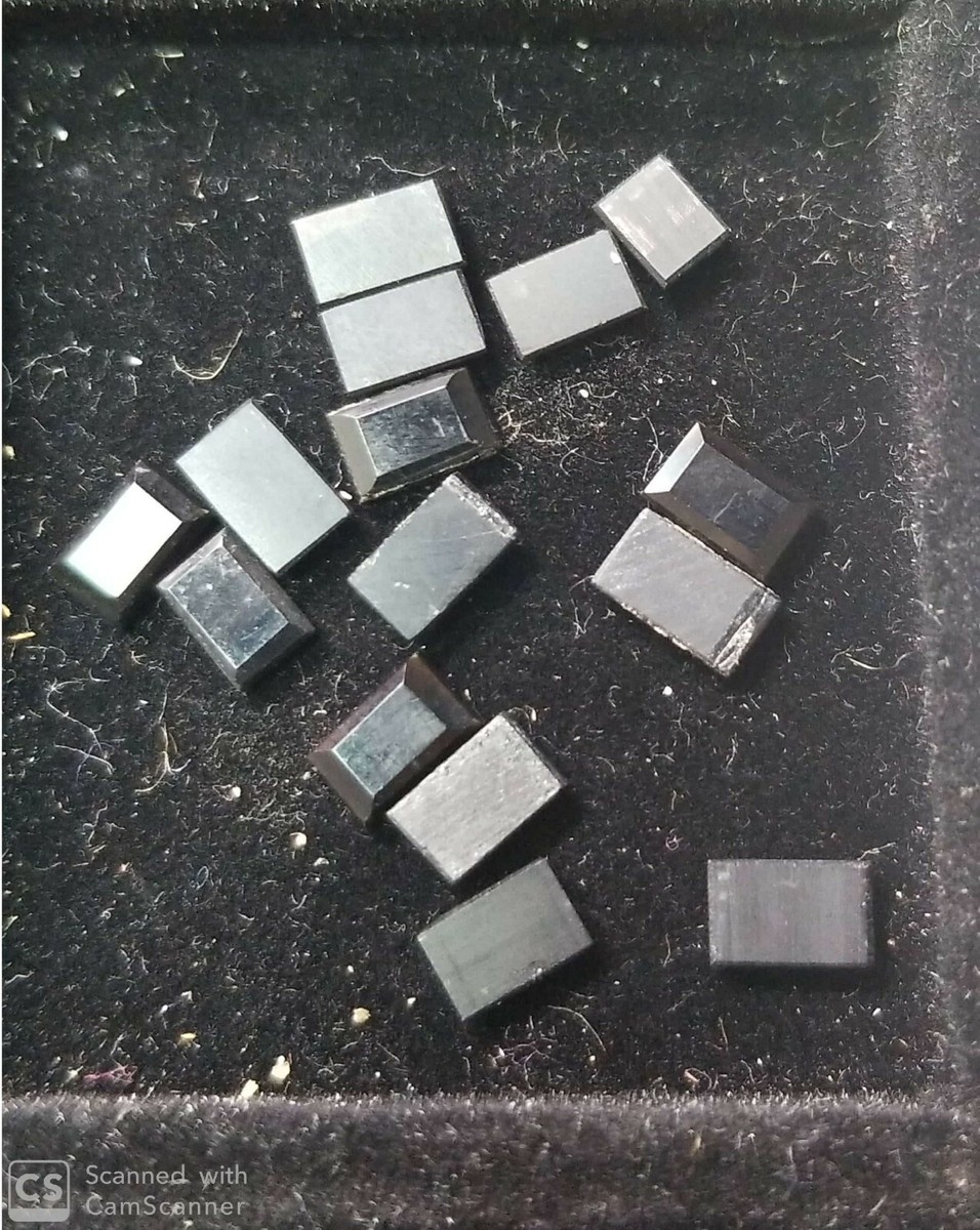 小さな黒い石 Antique Black Onyx Small Rectangle Stone 6.5 mm x 4 mm 15 piece