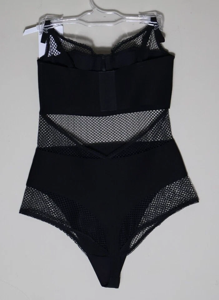 DKNY Women's Size 32B Sheer Soft Tech Mesh Bodysuit Thong DK7016 NWT - Image 3 of 4