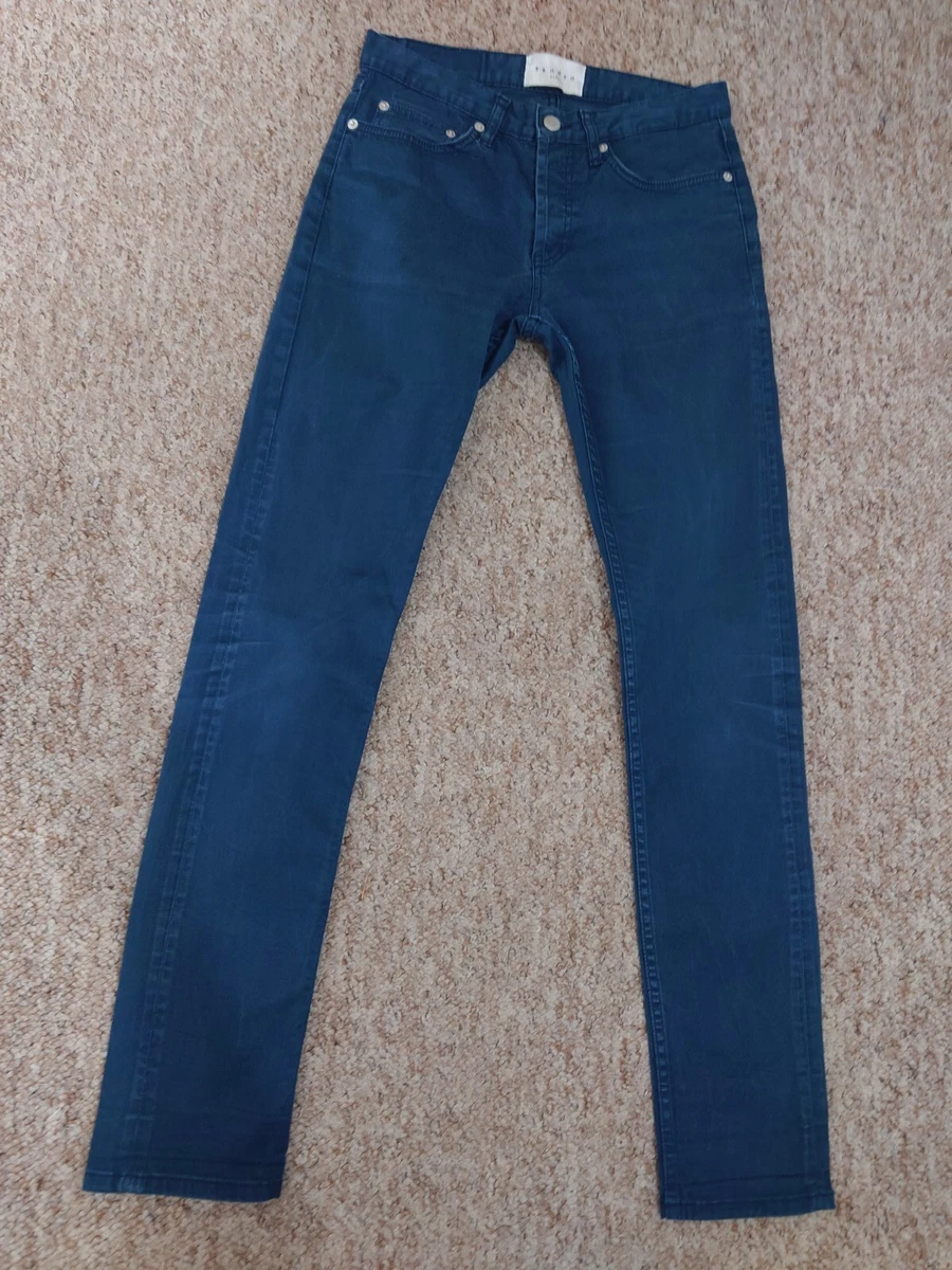 Sandro Paris Etroit Petrol Blue Skinny Jeans W29 L31 Low Rise