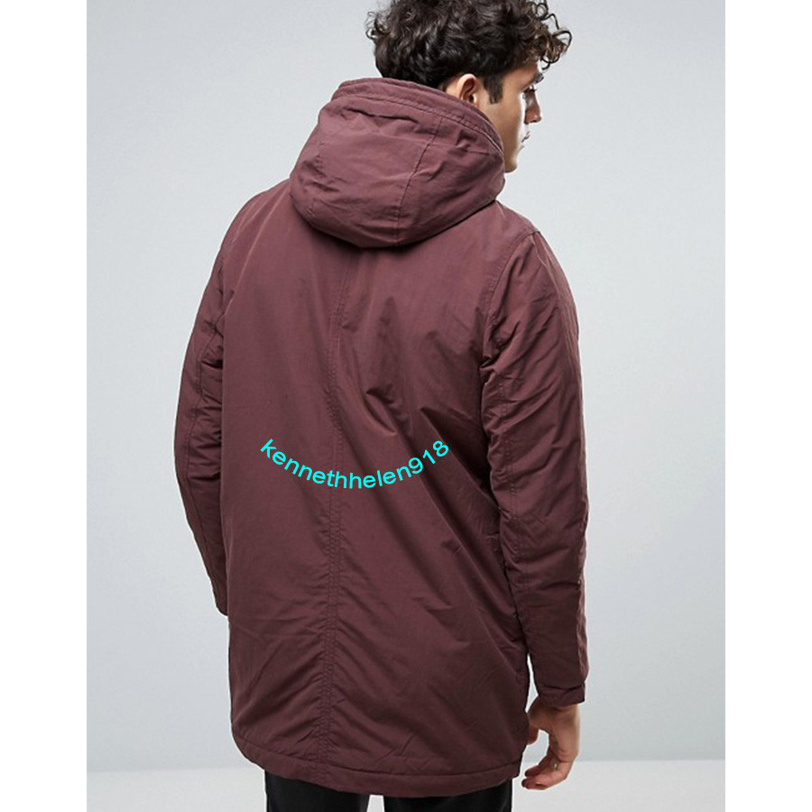 ABERCROMBIE & FITCH SHERPA COTTON PARKA JACKET COAT BURGUNDY ABERCROMBIE & FITCH SHERPA COTTON PARKA JACKET COAT BURGUNDY