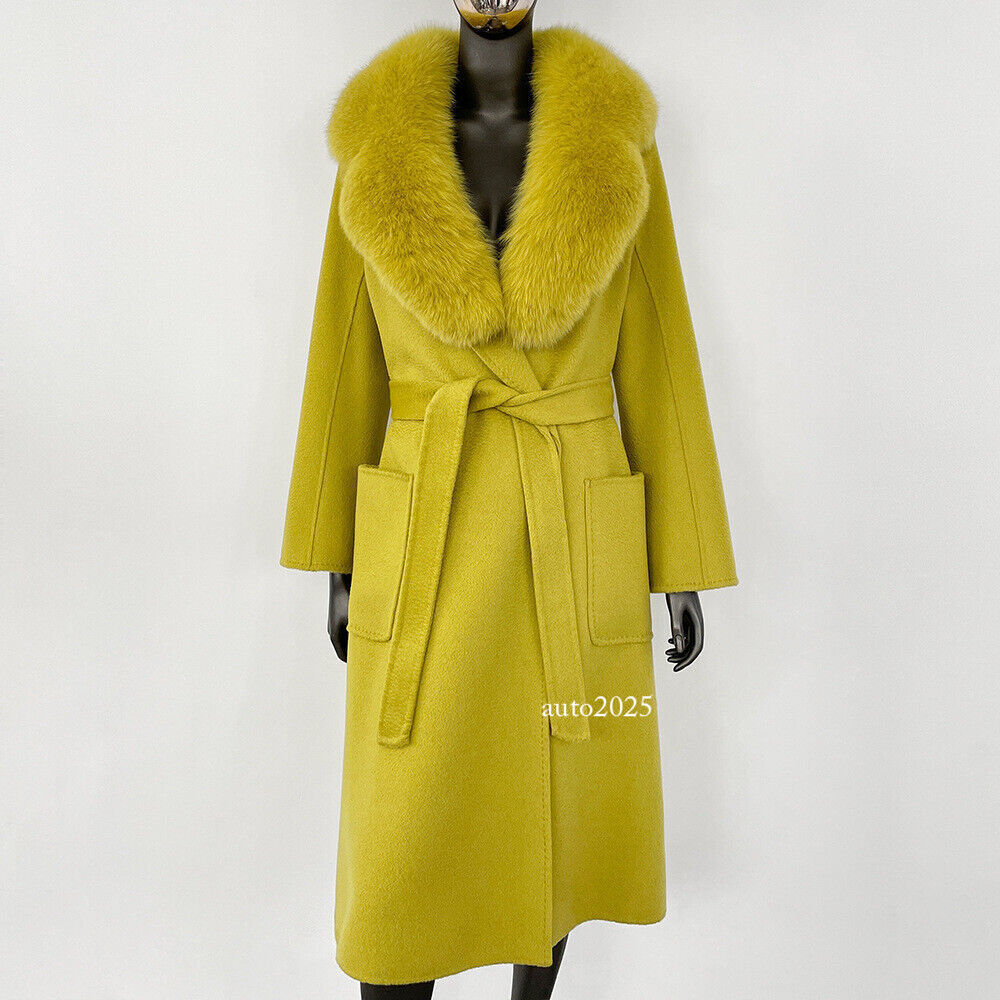 Winter New Genuine Fox Fur Double-sided Cashmere Jacket Women's