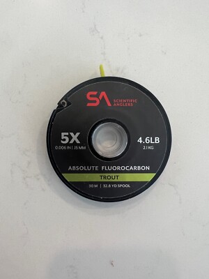 SCIENTIFIC ANGLERS Absolute Fluorocarbon Trout 5x 30m Clear Tippet 135474