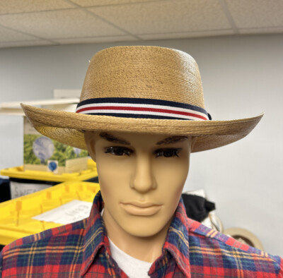 100% Handwoven Palm- Panama Fedora Hat- Size L
