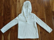 NWOT's Carter's Kid Girls White Fleece Sweater Hoodie Size 5