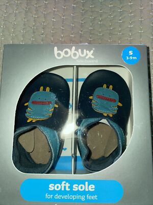 bobux lether weiche Sohlen Marineblau Monster