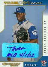 Corey Thurman autographed Baseball Card Blue Jays 2003 Donruss Team Heroes #533