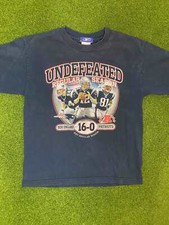 2007 New England Patriots - Ft. Brady, Moss- Vintage NFL Tee Shirt Youth Large 