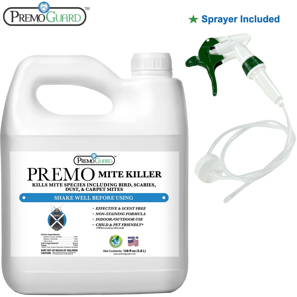 Спрей-убийца клещей 128 унций - полностью натуральный нетоксичный - Premo Guard - Изображение 2 из 4