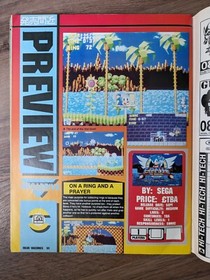 Mean Machines #8 Magazine - Sega UK - 1 of the 1st Sonic the Hedgehog Previews!