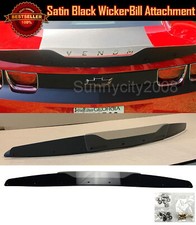 2 Pcs Gurney Flap Satin Black Decklid Wickerbill For 10-13 Camaro Rs Ss Spoiler