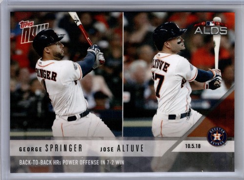 2018 Topps Now 846 George Springer / Jose Altuve