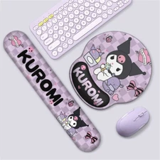 Cartoon Kuromi 3D Silicone Mouse Pad Keyboard Wrist Rest Anti-Slip Rubber Bottom