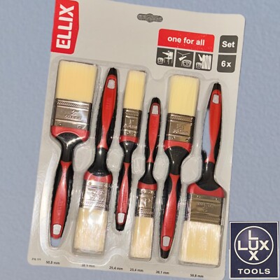 Pinsel Set 6 Teilig Lasur Pinsel Wand Pinsel Lack Pinsel Set 1 1 1/2 2 Zoll 25,4