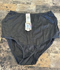 VINTAGE VANITY FAIR RAVISSANT LUXURIOUSLY SILKY SHEER GRANNY PANTY SIZE 6 BLACK