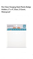 10 Of Heavy-Duty Clear Name Tag, ID/Badge Holder , 3 x4 , 2 Count , Waterproof