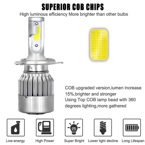 Para Scion XB 2004 2005 2006 4X LED Faro haz alto-bajo + Kit de faros antiniebla Foto 2 de 4