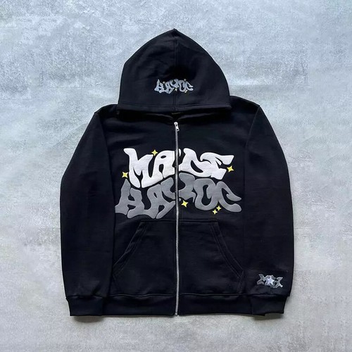 Y2k Hoodie Retro Vintage Zip Up Langarm Jacke Gothic Kapuze Streetwear - Bild 8 von 31