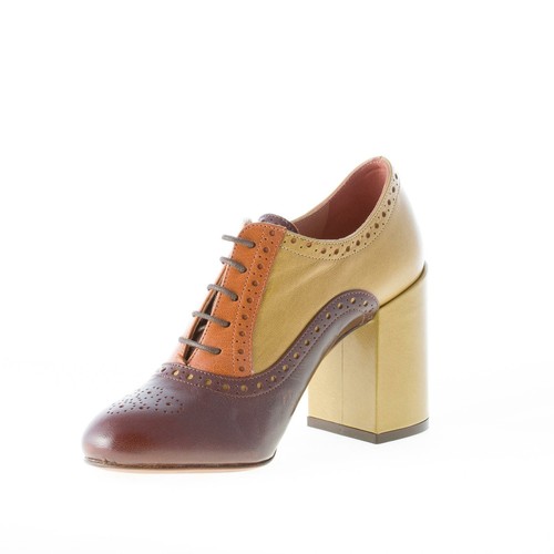L'AUTRE CHOSE scarpe donna women shoes francesina brogue in pelle multicolore - Foto 6 di 7