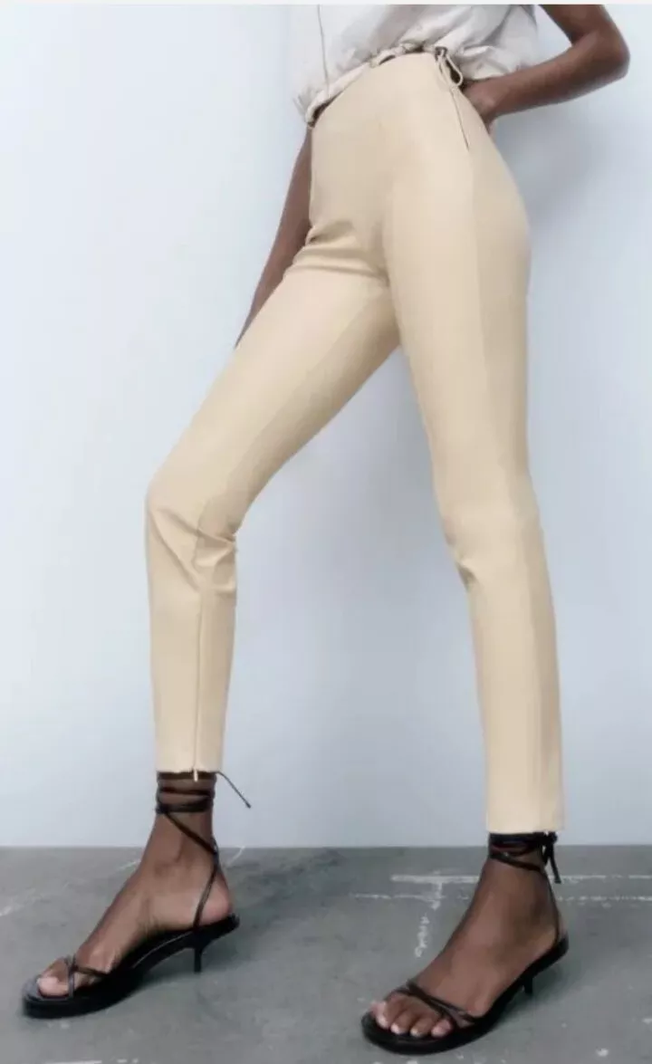 Cream skinny trousers deals