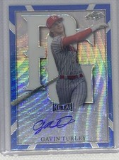 2021 LEAF PERFECT GAME METAL BLUE WAVE GAVIN TURLEY AUTO #9/10
